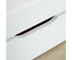 Homestyle4U Dviaukštė lova, 205x103x203 cm, balta