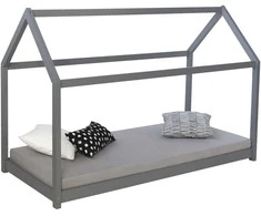 Homestyle4U Vaikiška lova, 166x87.5x141 cm, pilka