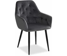 Homestyle4U Valgomojo kėdė, 59x89x62.5 cm, pilka