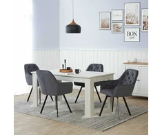 Homestyle4U Valgomojo kėdė, 59x87,5x65 cm, pilka