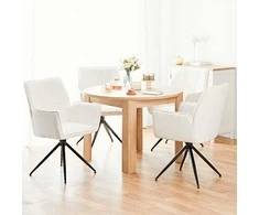 Homestyle4U Valgomojo stalas, 106.5x106.5x76.5 cm, rudas