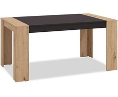 Homestyle4U Valgomojo stalas, 154x90.5x74.5 cm, juodas ir rudas