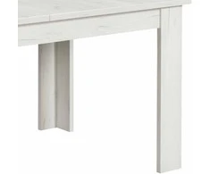 Homestyle4U Valgomasis stalas, 200.5x90.5x76.5 cm, balta