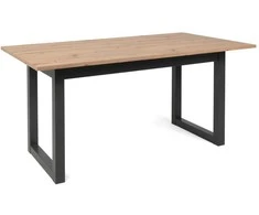 Homestyle4U Valgomojo stalas, 200x90x75 cm, ruda, pilka