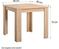 Homestyle4U Valgomojo stalas su kėdėmis, 80x80x75 cm, rudas ir pilkas