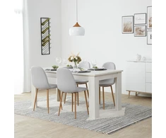 Homestyle4U Valgomojo kėdžių komplektas, 44x88x45.5 cm, pilka