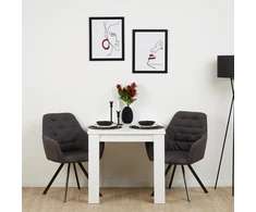 Homestyle4U Valgomojo kėdžių komplektas, 59x88x57 cm, pilka