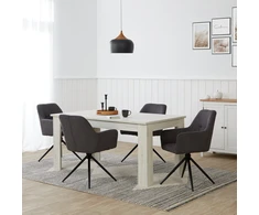 Homestyle4U Valgomojo kėdžių komplektas, 57x85x59 cm, pilka