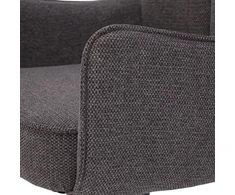 Homestyle4U Valgomojo stalas ir kėdžių komplektas, 200x95x93.5 cm, ruda, juoda, pilka
