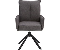 Homestyle4U Valgomojo stalas ir kėdžių komplektas, 200x95x93.5 cm, ruda, juoda, pilka