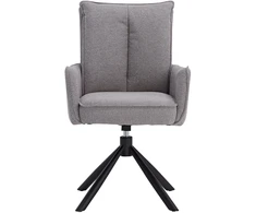 Homestyle4U Valgomojo stalas ir kėdžių komplektas, 200x95x76 cm, ruda, juoda, pilka
