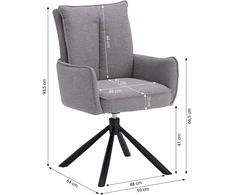 Homestyle4U Valgomojo stalas ir kėdžių komplektas, 200x95x76 cm, ruda, juoda, pilka