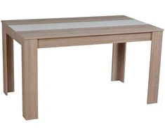 Homestyle4U Valgomojo stalas, 135x80,5x75 cm, rudas