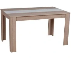 Homestyle4U Valgomojo stalas, 135x80,5x75 cm, rudas