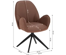 Homestyle4U Valgomojo stalas su kėdėmis, 200x95x76 cm, ruda, juoda