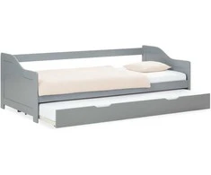 Homestyle4U Ištraukiama lova, 206x66x97.5 cm, pilka