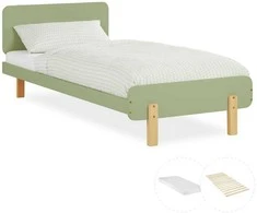 Homestyle4U Vienvietė lova, 95x76,5x209 cm, žalia