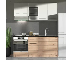 Homestyle4U Virtuvės spintelė, 180x200x60 cm, balta