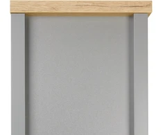 Homestyle4U Vitrina, 55x200x38 cm, Pilka