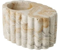 House Nordic Arbatinės žvakutės laikiklis, 10.5x6 cm, ruda, smėlio, cementas