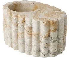 House Nordic Arbatinės žvakutės laikiklis, 10.5x6 cm, ruda, smėlio, cementas