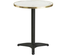House Nordic Bistro stalas 60x73 cm balta marmuro imitacija