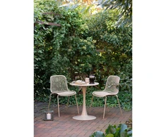 House Nordic Bistro stalas Meira 60x60x72 cm taupe plienas