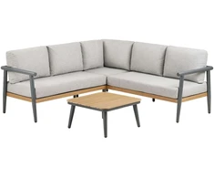 House Nordic Kampinis lauko baldų komplektas, 200x73x65 cm, pilka, aliuminis