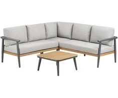 House Nordic Kampinis lauko baldų komplektas, 200x73x65 cm, pilka, aliuminis