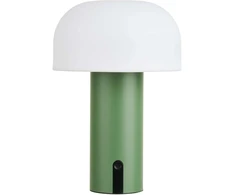 House Nordic LED lempa, 15x15x22 cm, balta, įkraunama