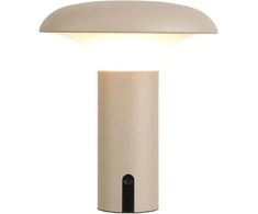House Nordic LED lempa, 18x18x21.5 cm, smėlio spalvos, įkraunama