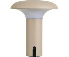 House Nordic LED lempa, 18x18x21.5 cm, smėlio spalvos, įkraunama