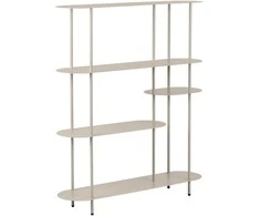 House Nordic Lentynų blokas Rieti 31x118x139 cm smėlio spalvos metalas