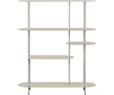 House Nordic Lentynų blokas Rieti 31x118x139 cm smėlio spalvos metalas