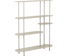 House Nordic Lentynų blokas Rieti 31x118x139 cm smėlio spalvos metalas