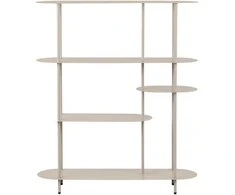 House Nordic Lentynų blokas Rieti 31x118x139 cm smėlio spalvos metalas