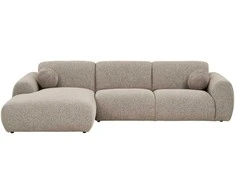 House Nordic Lounge sofa Clyde, 109-177x300x75 cm, pilka
