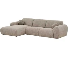 House Nordic Lounge sofa Clyde, 109-177x300x75 cm, pilka
