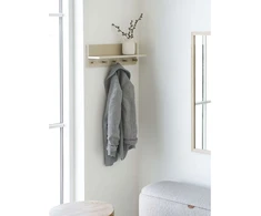 House Nordic Sieninė lentyna 50x12x16 cm smėlio spalvos MDF