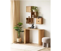 House Nordic Sieninės lentynos, 4 vnt. komplektas, ąžuolas, natūrali