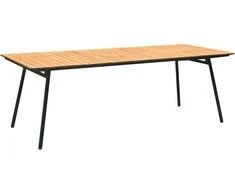 House Nordic Valgomasis stalas, Cleveland, 90x220x74 cm, Juodas