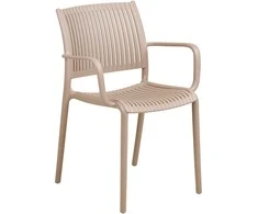 House Nordic Valgomojo kėdė, 56x56x81 cm, taupe spalva, polipropilenas