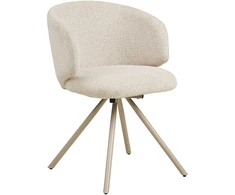 House Nordic Valgomojo kėdė Fulham 60x53x79 cm smėlio spalvos audinys