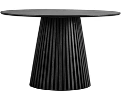 House Nordic Valgomojo stalas 120x75 cm juodos spalvos ąžuolo fanera