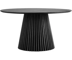 House Nordic Valgomojo stalas 140x75 cm juodos ąžuolo faneruotės