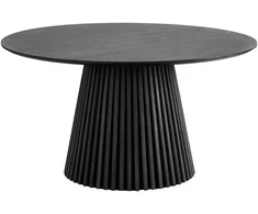 House Nordic Valgomojo stalas 140x75 cm juodos ąžuolo faneruotės