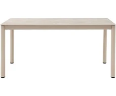 House Nordic Valgomojo stalas Alcudia 90x160x74 cm smėlio spalvos aliuminis