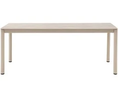 House Nordic Valgomojo stalas Alcudia 90x200x74 cm smėlio spalvos aliuminis