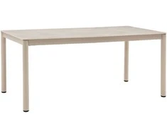 House Nordic Valgomojo stalas Alcudia 90x200x74 cm smėlio spalvos aliuminis