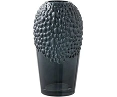 House Nordic Vaza 14x14x25 cm Pilka Stiklas